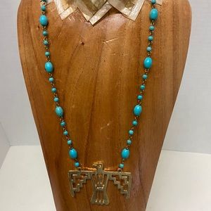 Turquoise long necklace